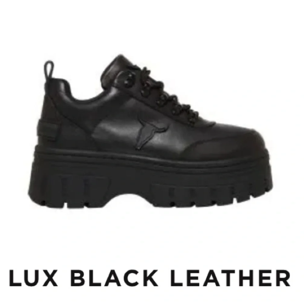 Leather Lux Platform Sneaker - Picture 3 of 3